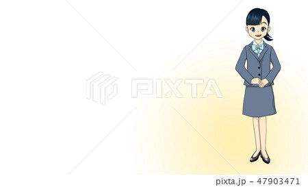 女性銀行員制服画像 