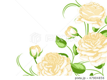 Background with yellow roses. Beautiful decorative flowers. 47904856