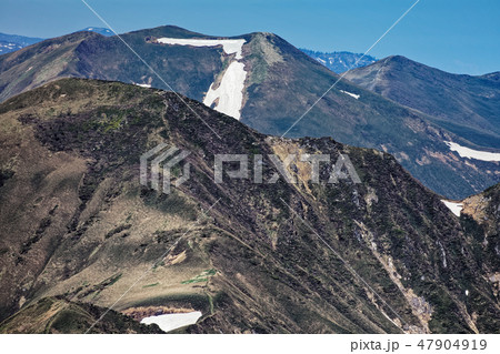 谷川岳から見る上越国境・万太郎山・仙ノ倉山と平標山 谷川岳から見る上越国境・万太郎山・仙ノ倉山と平標山 47904919
