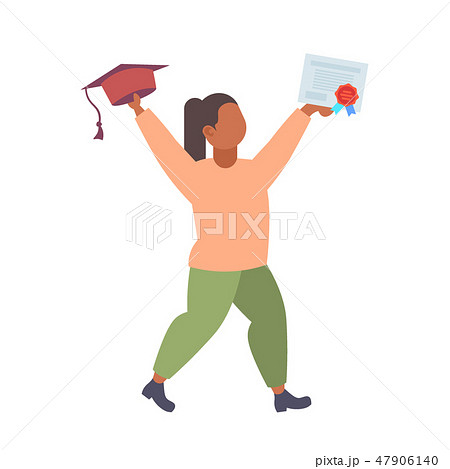 woman graduate holding cap and diploma certificate education and graduation concept african american woman graduate holding cap and diploma certificate education and graduation concept african american 47906140