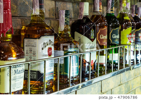 alcohol on the bar 47906786