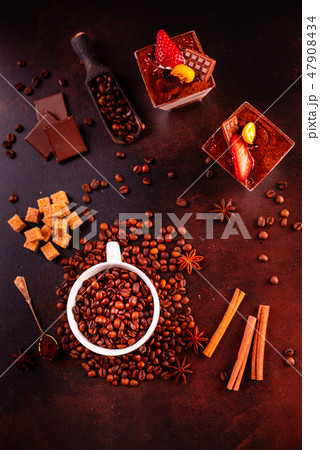 The invigorating morning coffee with sweets The invigorating morning coffee with sweets 47908434