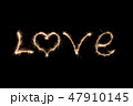 Love word written by sparklers . 47910145