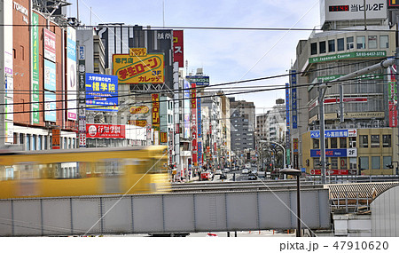 日本の東京都市景観 高田馬場駅前を望む 日本の東京都市景観 高田馬場駅前を望む 47910620