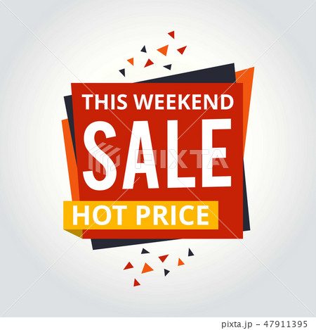 This weekend Unique Sale Tag 47911395