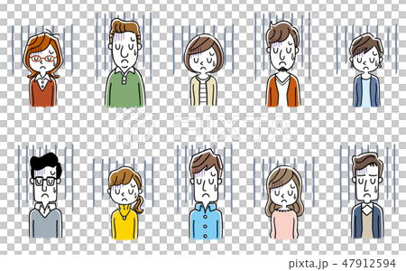 Multiple men and women: set Multiple men and women: set 47912594