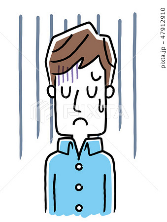 若い男性：落ち込む 47912910