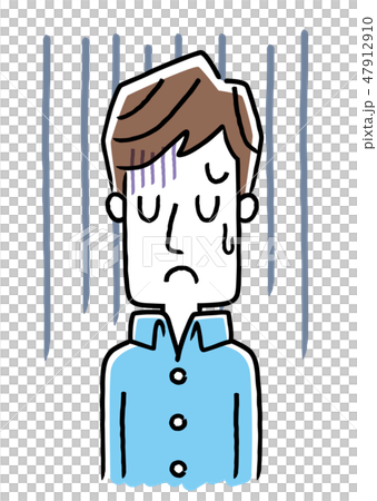 若い男性：落ち込む 47912910