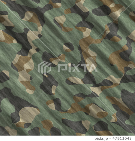 Camouflage pattern background seamless illustration. Classic clothing style masking camo repeat 47913045