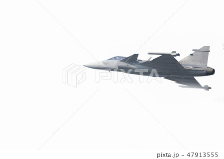 The Gripen plane above the horizon 47913555