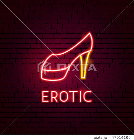 Erotic Neon Labelのイラスト素材