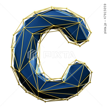 Capital Latin Letter B in Low Poly Style Green and Gold Color Isolated on  White Background. 3d Stock Illustration - Illustration of paper, latin:  209477853