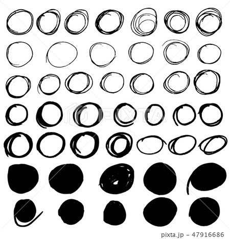 Doodle sketched circles. Hand drawn Doodle sketched circles. Hand drawn 47916686