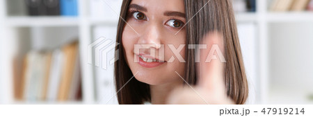 Smiling female doctor showing ok sign 47919214