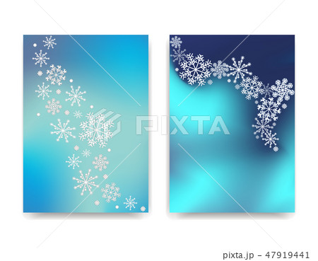 Winter celebration postcards with snowflakes. Can be used as a flyer, banner 47919441