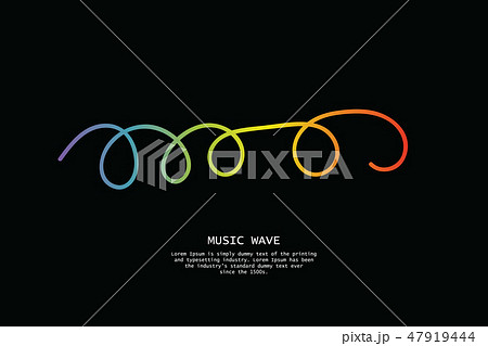 Pulse music player. Audio colorful wave logo Pulse music player. Audio colorful wave logo 47919444