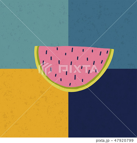 Doodle illustration with watermelon. Doodle illustration with watermelon. 47920799