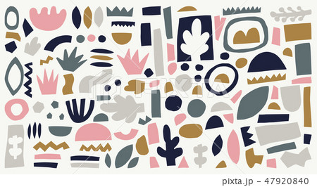 Trendy vector abstract pieces 47920840