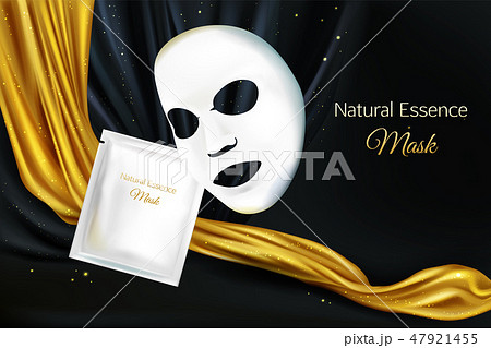 Vector mock up of facial mask, cosmetics Vector mock up of facial mask, cosmetics 47921455