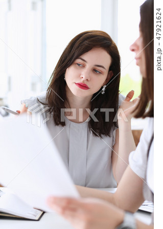 Beautiful businesswoman portrait at workplace 47921624