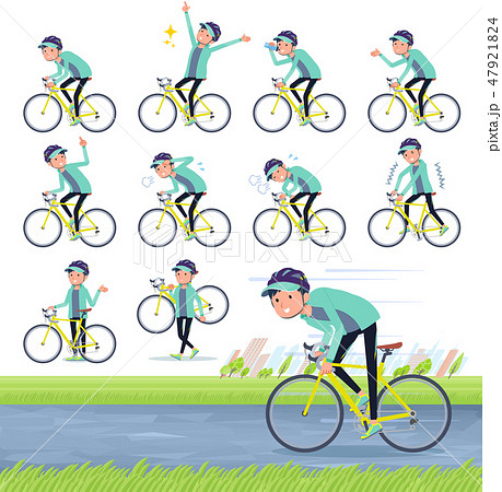 flat type man Blue green Sportswear_road bike 47921824