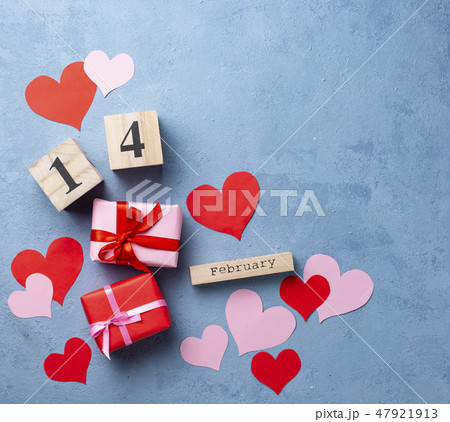 Valentines Day background with hearts Valentines Day background with hearts 47921913
