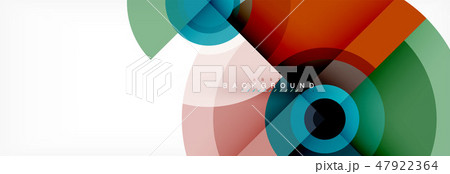 Round circles and triangles abstract background 47922364