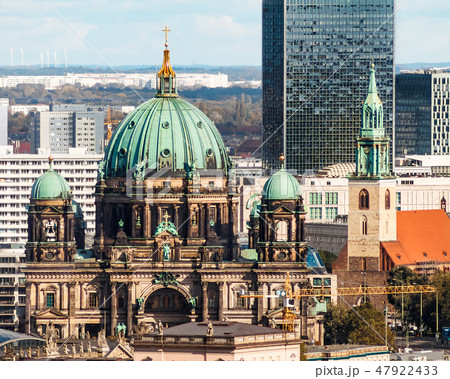 Aerial view of historic Berlin Cathedral 47922433