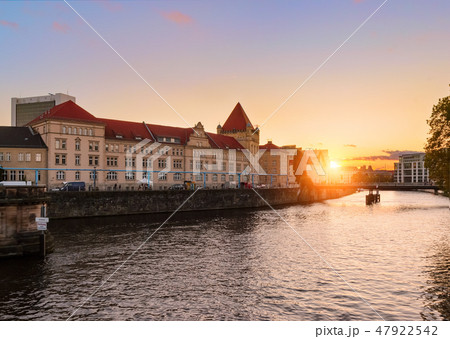 Ancient architecture of Berlin during sunset. Ancient architecture of Berlin during sunset. 47922542