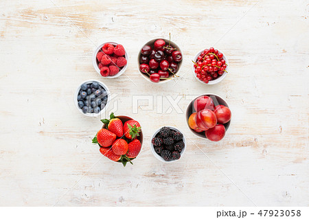 Mixed berries in bowls Mixed berries in bowls 47923058
