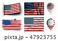set of usa flags collection isolated 47923755