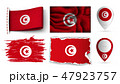 set of tunisia flags collection isolated 47923757