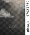 set of vector clouds and smoke on transparent 47923760