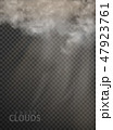 set of vector clouds and smoke on transparent 47923761