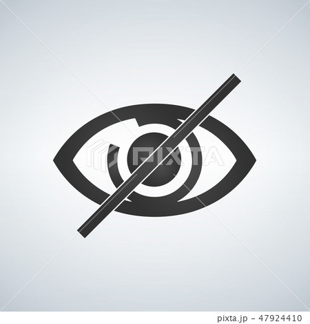 No eye Prohibition Sign. No look forbidden symbol. No see icon. Vector Illustration isolated on 47924410