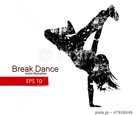 Silhouette Of A Break Dancerのイラスト素材