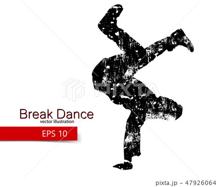 Silhouette Of A Break Dancerのイラスト素材