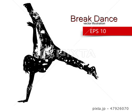 Silhouette of a break dancer Silhouette of a break dancer 47926070
