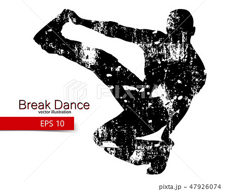 Silhouette Of A Break Dancerのイラスト素材