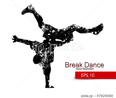 Silhouette Of A Break Dancerのイラスト素材