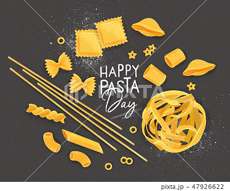 Happy pasta day poster grey 47926622