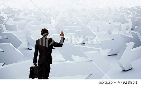 Troubled businessman finding way out Troubled businessman finding way out 47928851