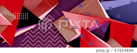 Abstract background, colorful minimal abstract triangle composition 47929899