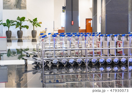 luggage cart at Siem reap international airport luggage cart at Siem reap international airport 47930073