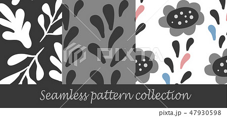 Floral seamless background set 47930598