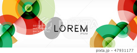 Circle abstract background with triangular shapes for modern design, cover, template, brochure 47931177