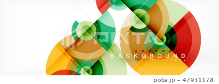 Circle abstract background with triangular shapes for modern design, cover, template, brochure 47931178