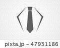 tie Icon in trendy flat style isolated on grey 47931186