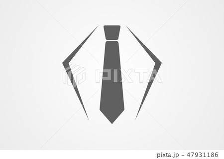 tie Icon in trendy flat style isolated on grey 47931186
