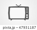 vintage television Icon in trendy flat style 47931187